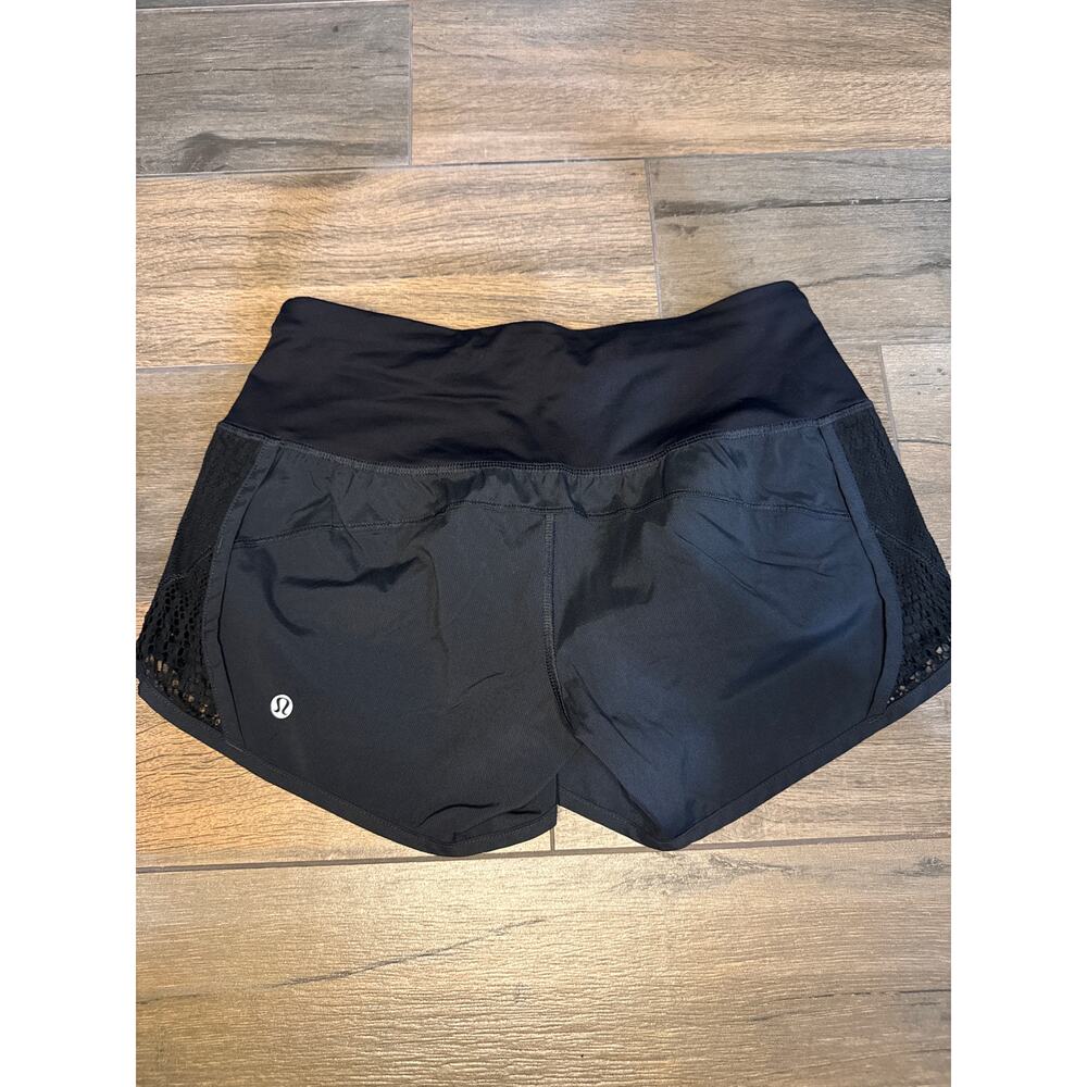 Lululemon Run Sun Sprinter Shorts Black Size 4 Running Athletic